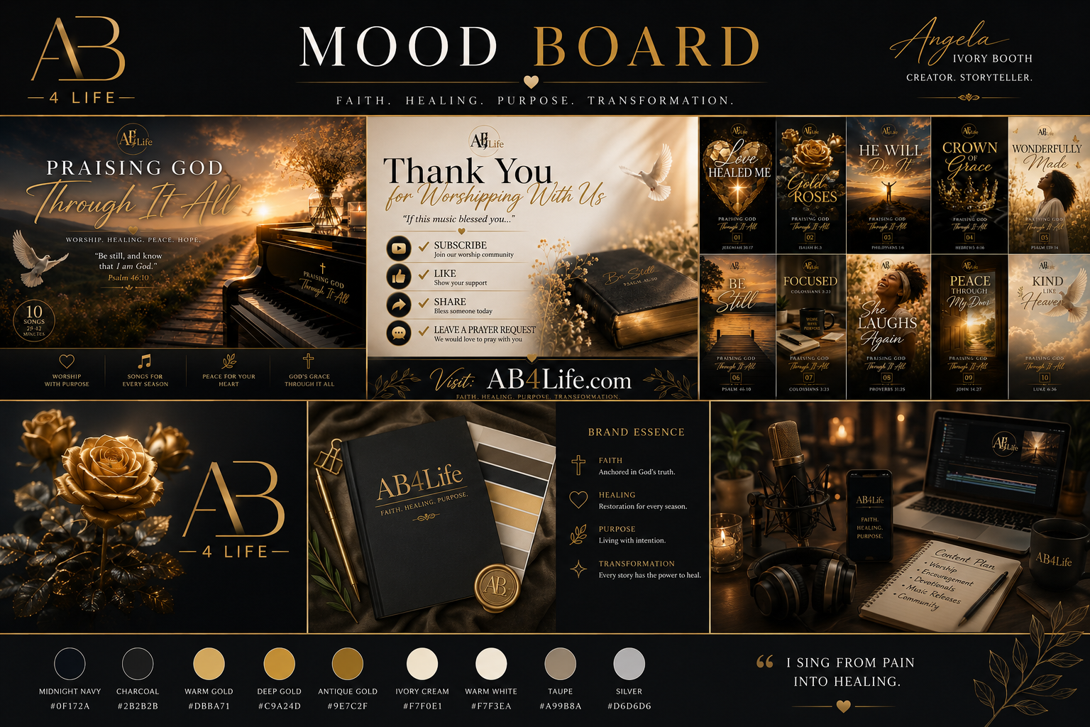 AB4Life campaign mood board defining the master idea