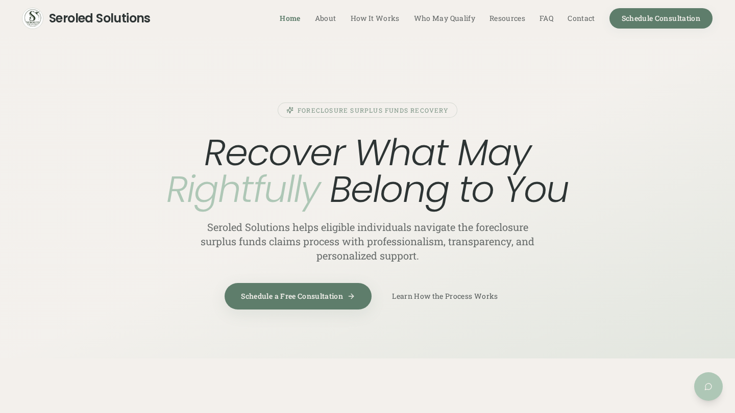 Seroled Solutions website homepage screenshot
