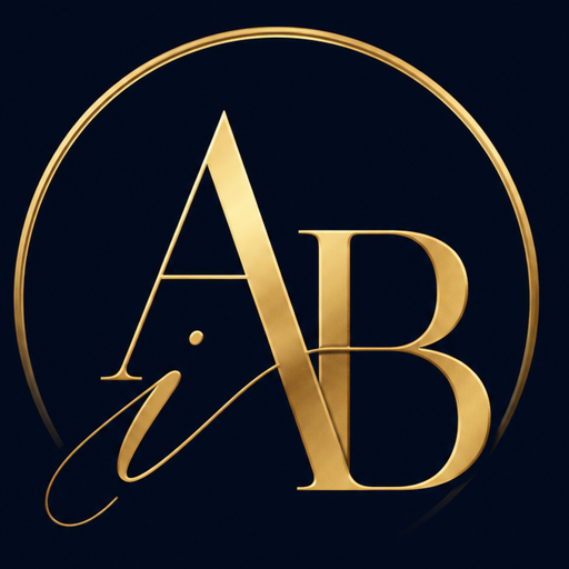 Angela Ivory Booth AIB gold monogram